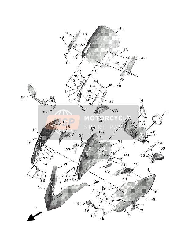 Yamaha TMAX SX ABS 2019 Parabrisas para un 2019 Yamaha TMAX SX ABS